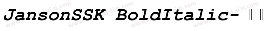 JansonSSK BoldItalic字体转换
